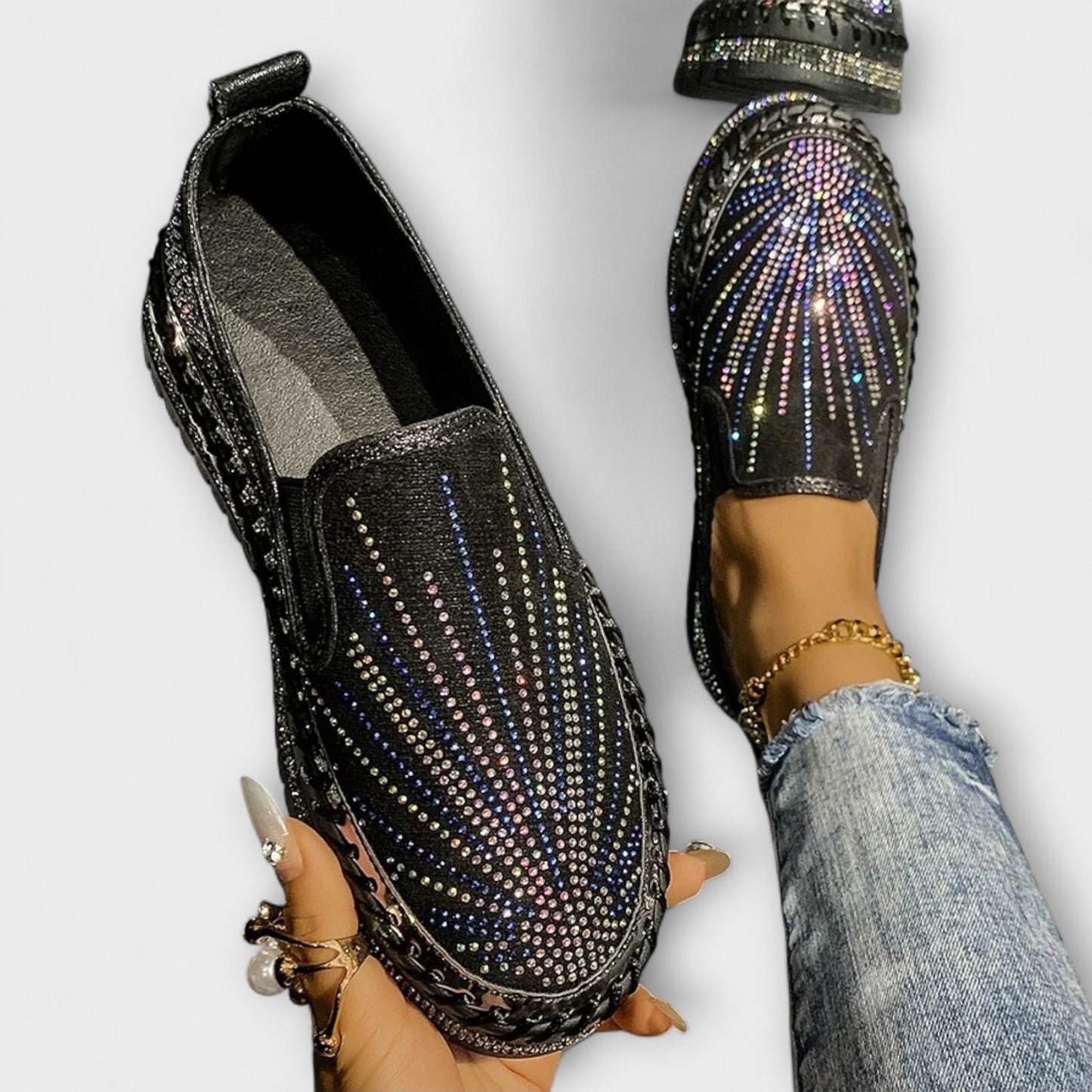 Sable – Mit Kristallsteinen verzierte Schuhe