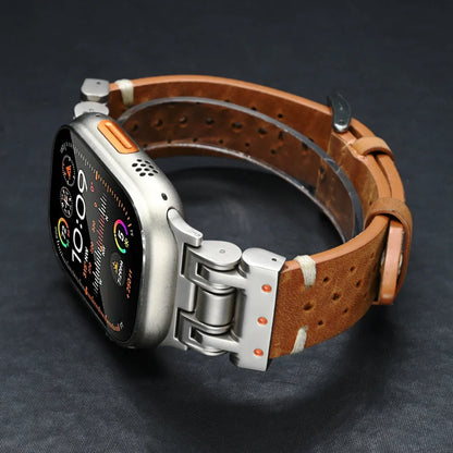 Pioneer Leren Apple Watch Bandje