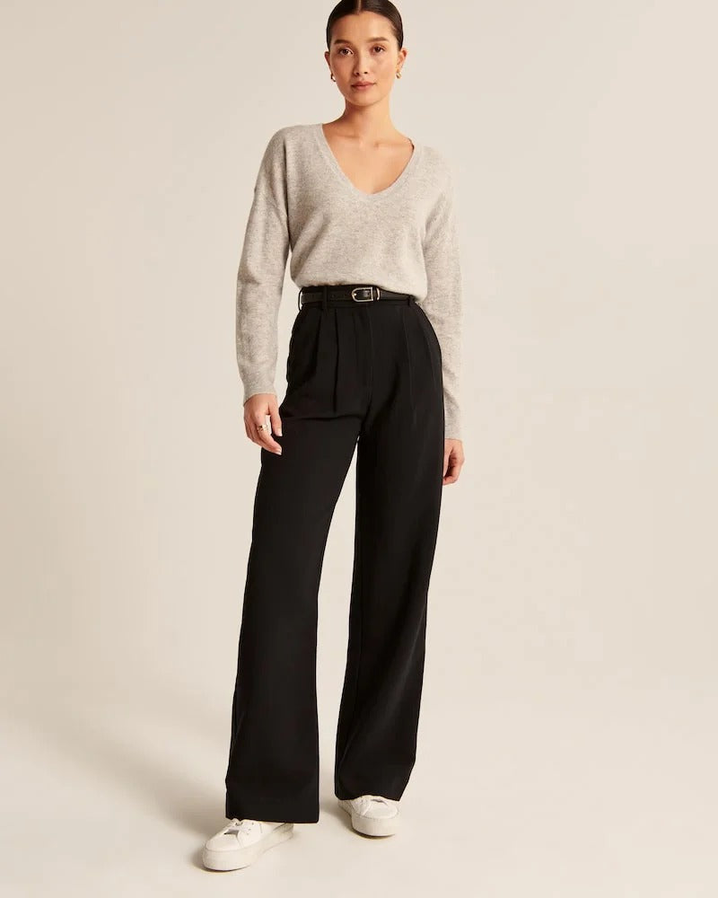 Monelle™ | Elegante Weite Stoffhose