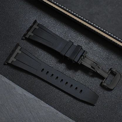 Onyx Titan Silikon Apple Watch Armband