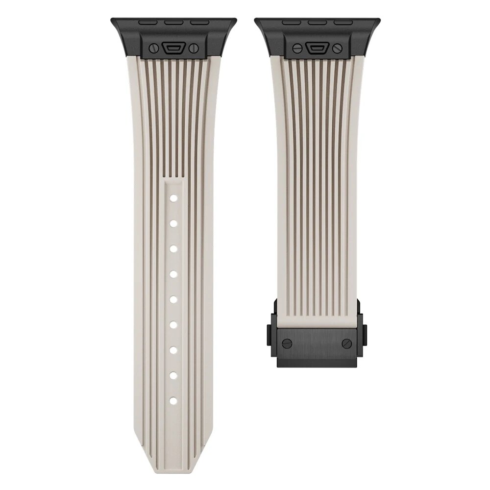 Titanium Streamlined Silikon Apple Watch Armband