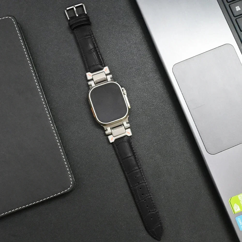 Nomad Echtleren Apple Watch Bandje