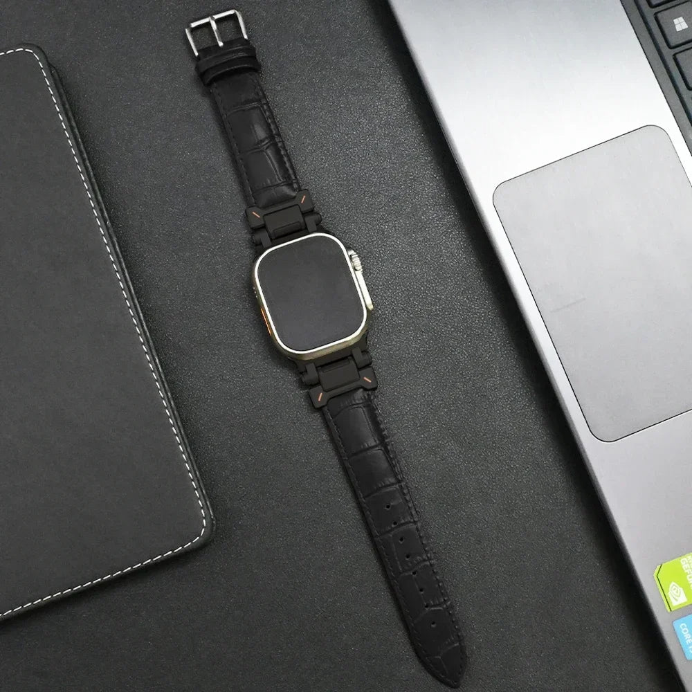 Nomad Echtleren Apple Watch Bandje