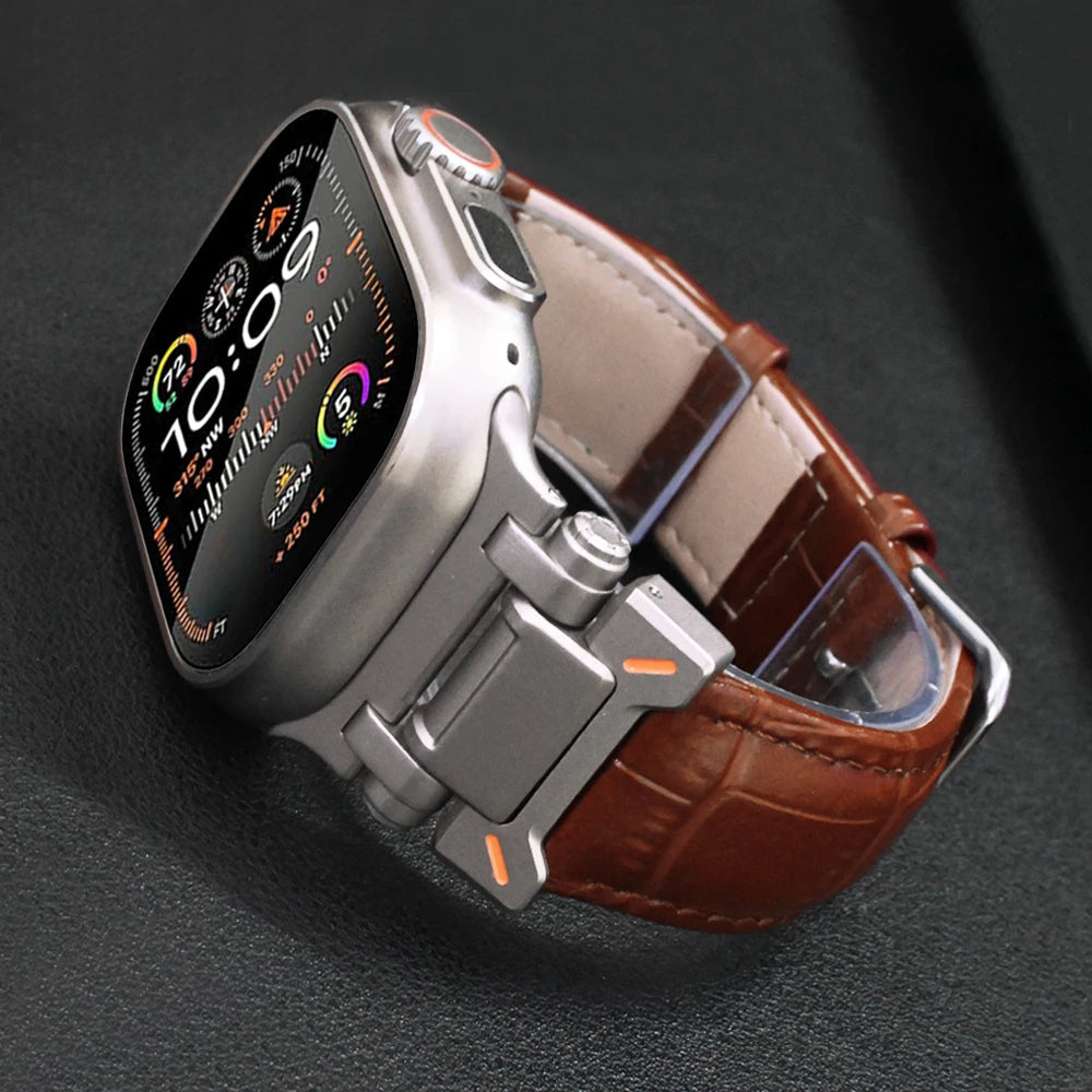 Nomad Echtleren Apple Watch Bandje