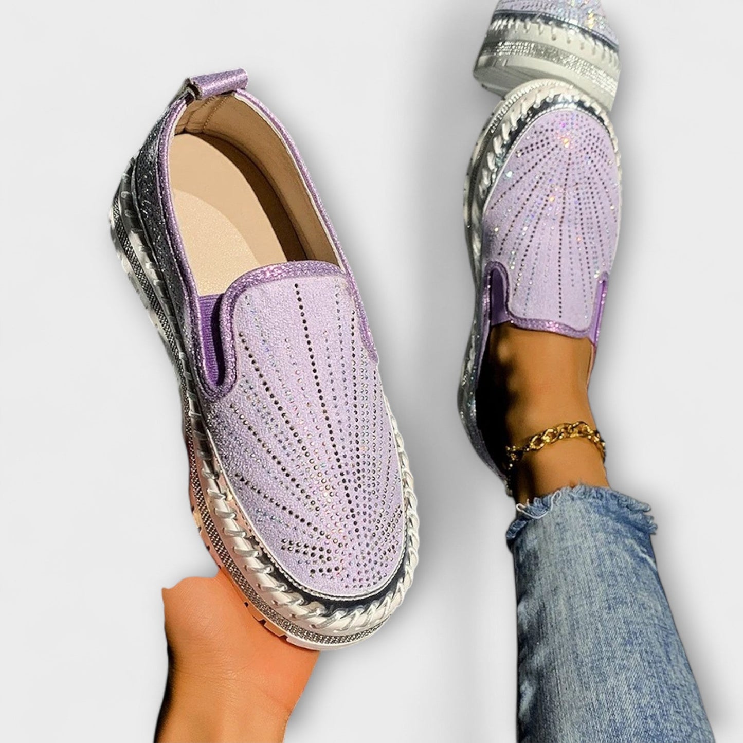Sable – Mit Kristallsteinen verzierte Schuhe
