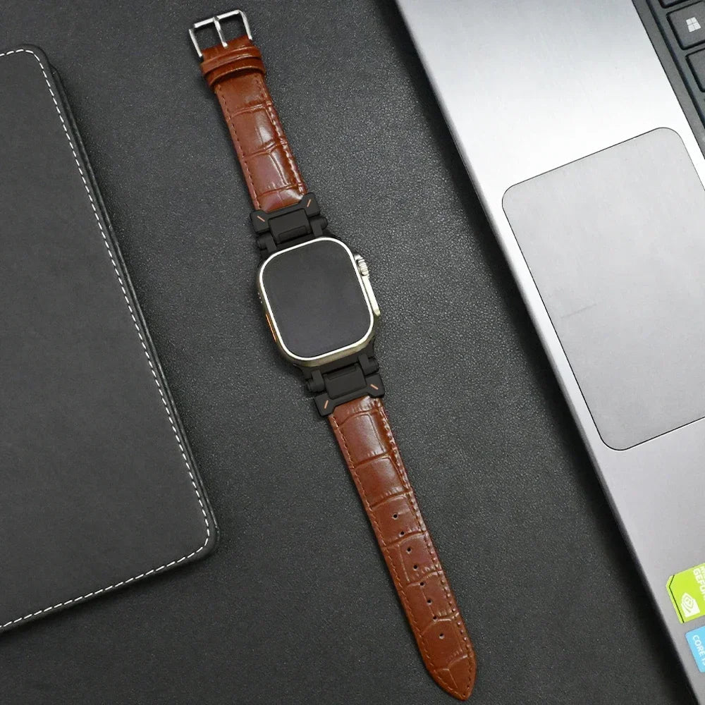 Nomad Echtleren Apple Watch Bandje