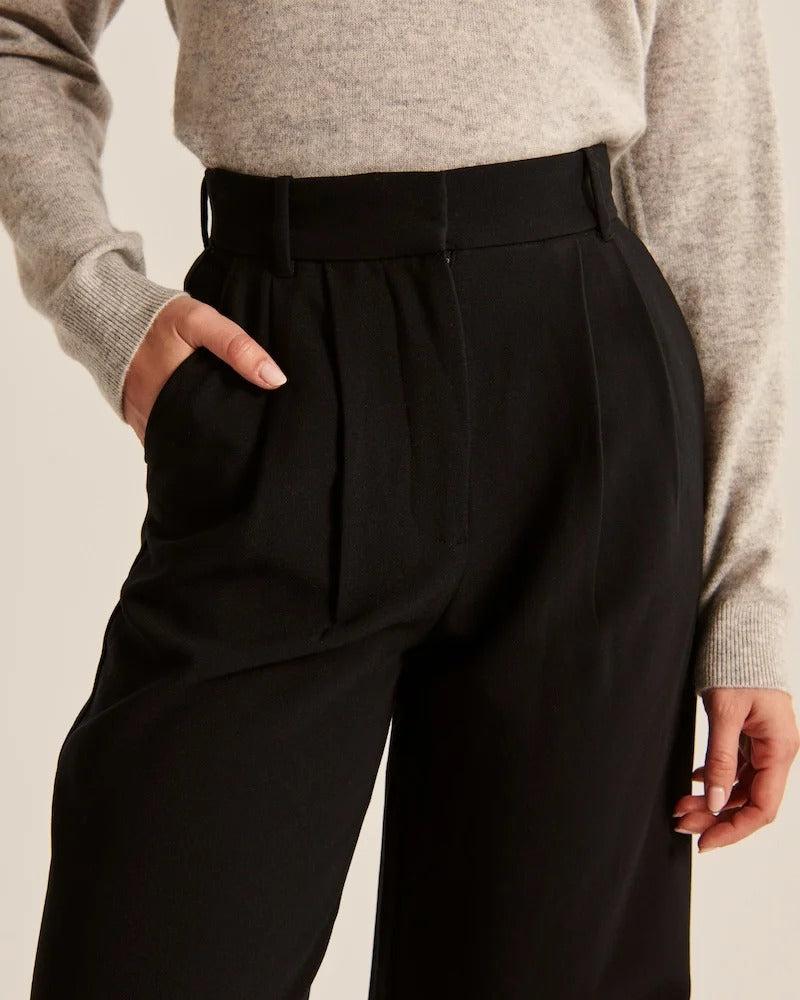 Monelle™ | Elegante Weite Stoffhose