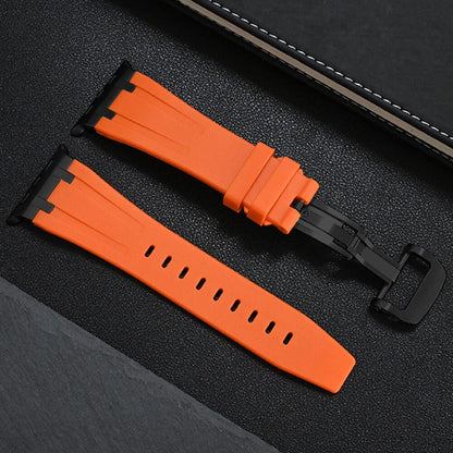 Onyx Titan Silikon Apple Watch Armband