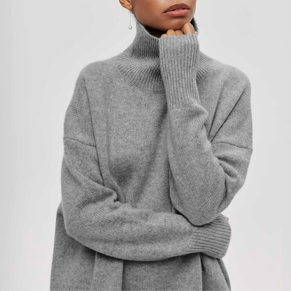 Amelia | Eleganter gestrickter Rollkragenpullover