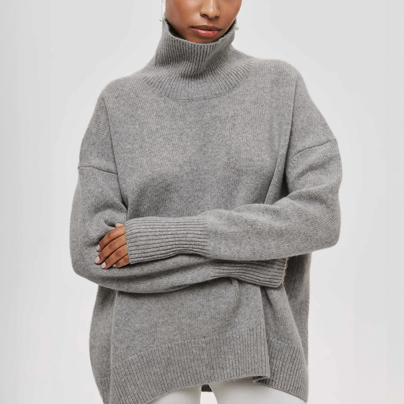 Amelia | Eleganter gestrickter Rollkragenpullover