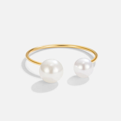 Durya Bague enveloppante à double perle