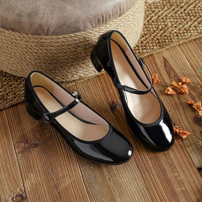 Solenza™| Livy Leren Mary Janes