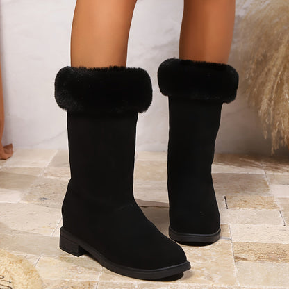Victoria | Kunstfellgefütterte Stiefel in mittlerer Höhe