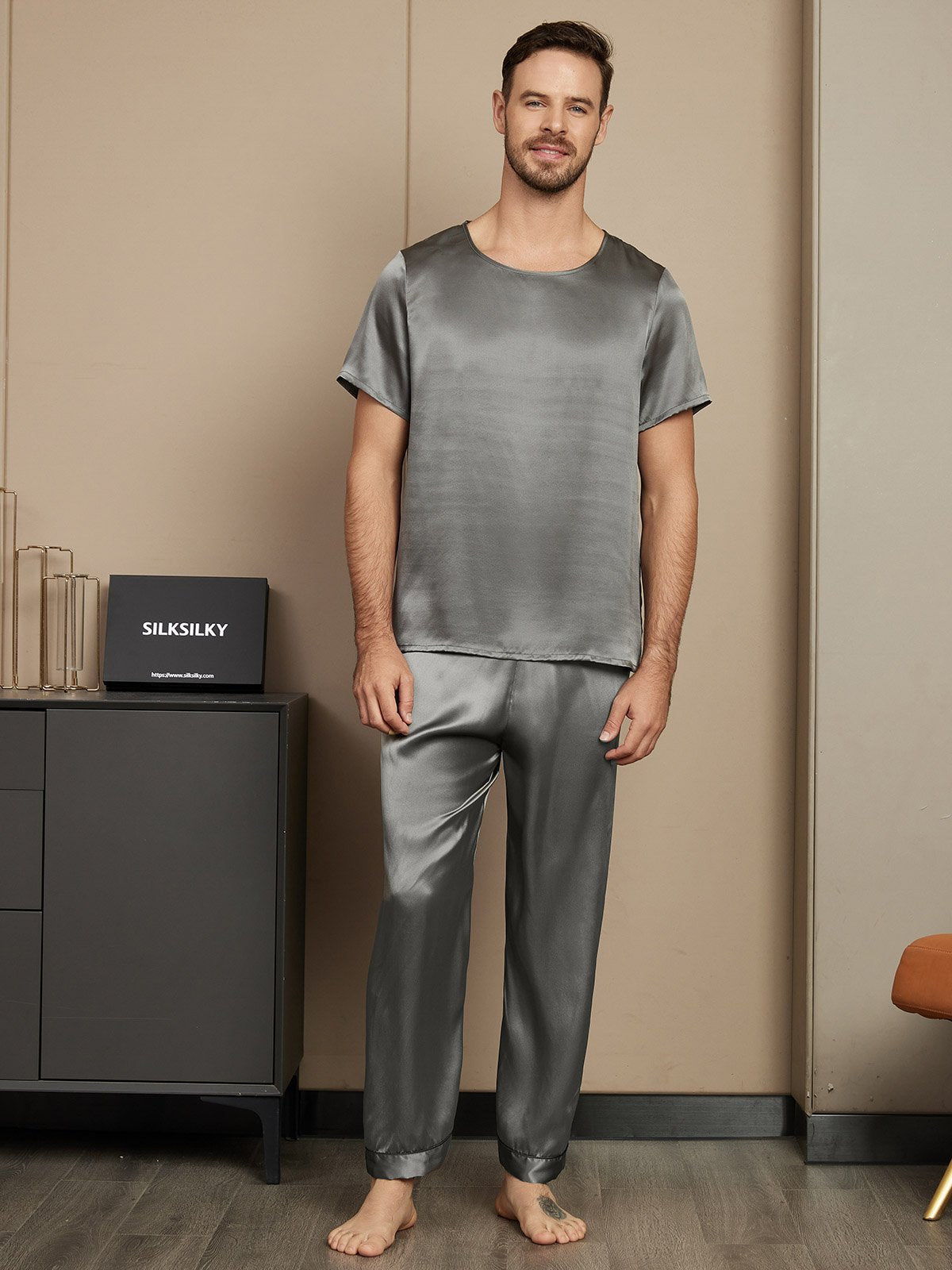 Pyjama Classique pour Homme en Soie Pure