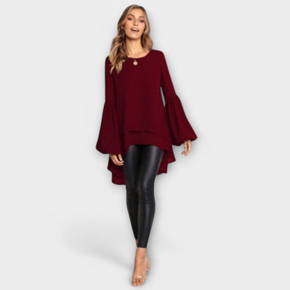 MÁRIA – BLOUSE VAN SOEPELE STOF MET RUFFLES