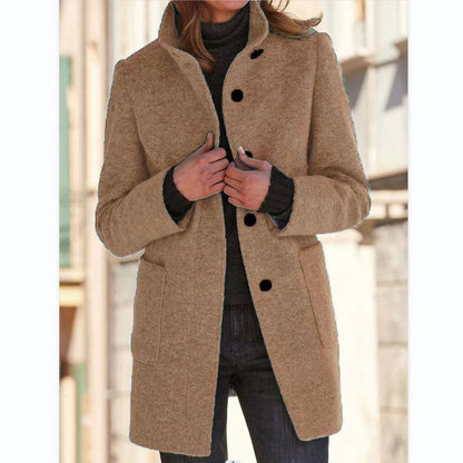 Autumn™ – Retro windjack voor dames met knopen en opstaande kraag