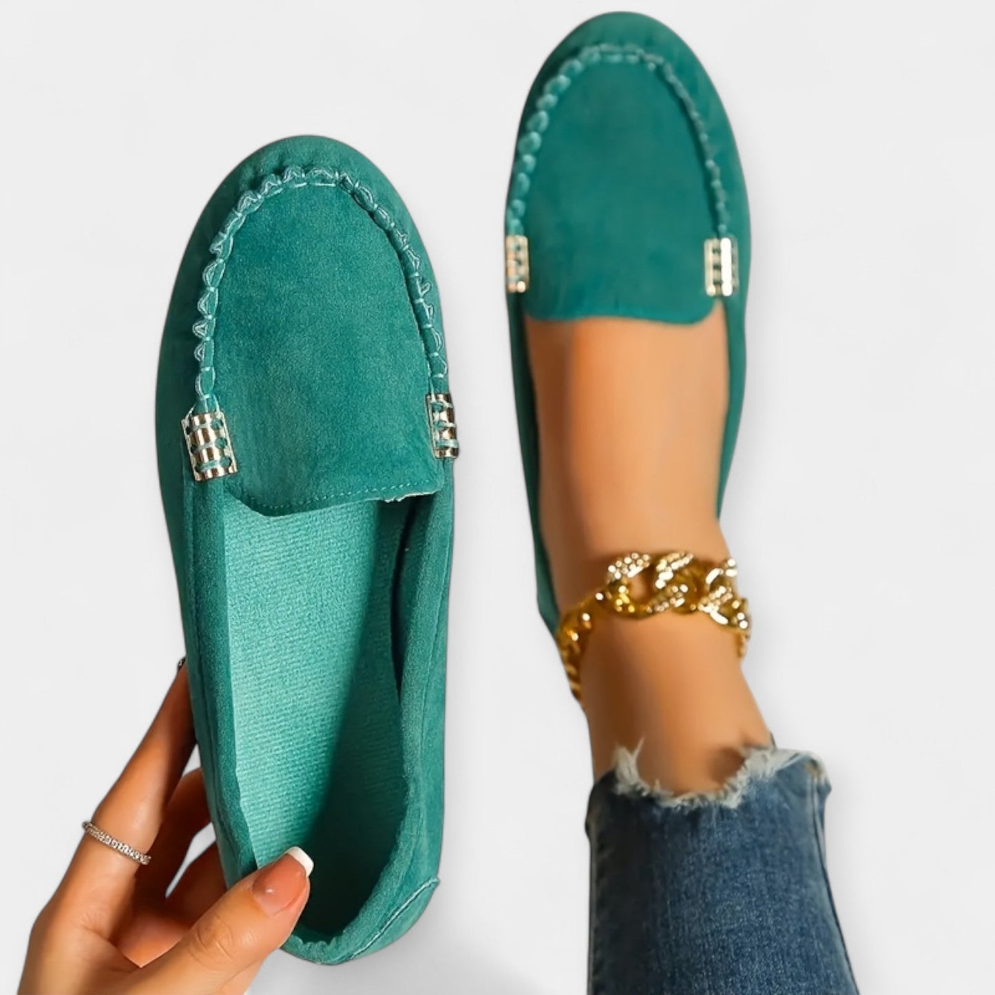 Loafers met metalen detail