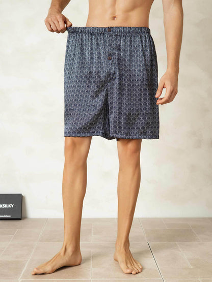 Short En Soie Pure Taille Élastique Shorts De Nuit Pour Hommes