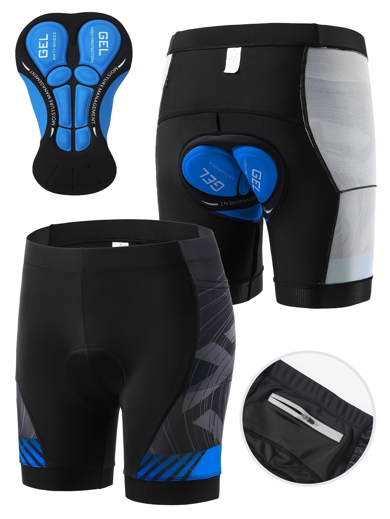 3D-gevoerde fietsbroek voor heren