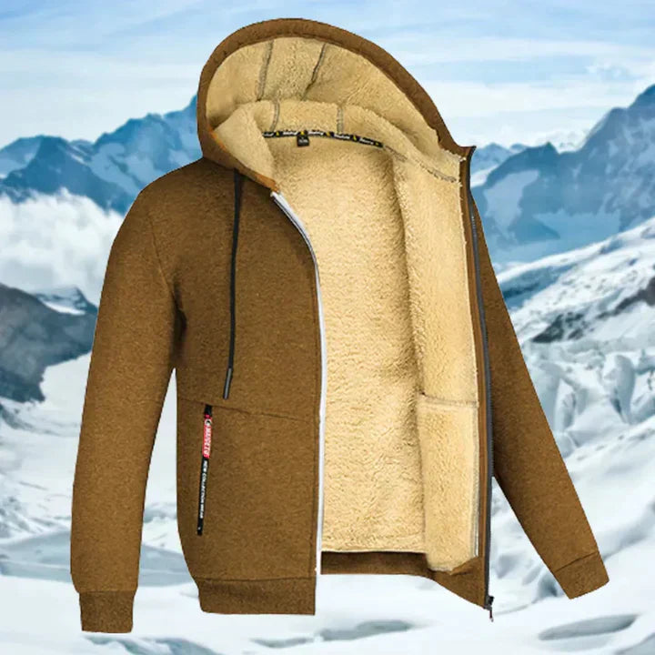Arie – winterjas voor heren met capuchon en bontkraag