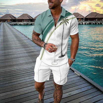 MAX | TROPICANA POLOSHIRT- & SHORTSET