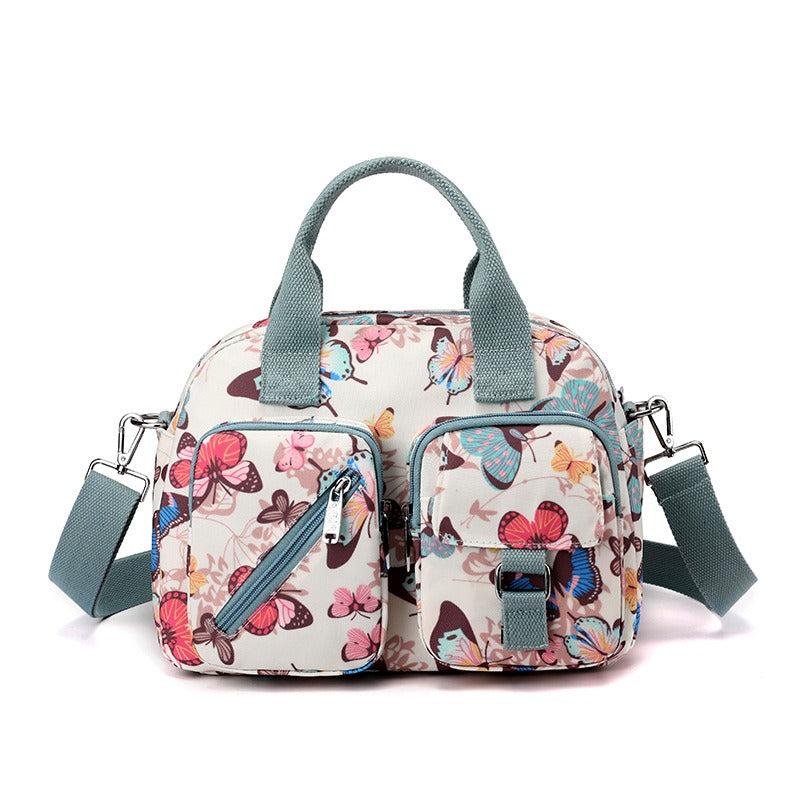 Sac à bandoulière pour femmes à poches multiples imprimé floral - Elora