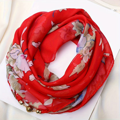 Casual Sjaal Met Bloemenprint