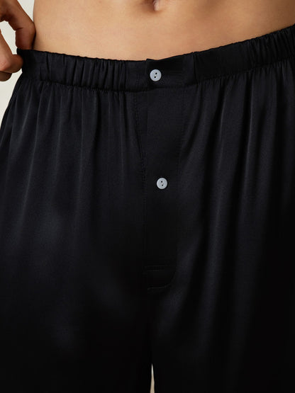 Short En Soie Pure Taille Élastique Shorts De Nuit Pour Hommes