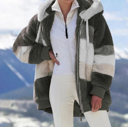 Viviana™ | Luxe & knusse colorblock-jas van imitatiebont
