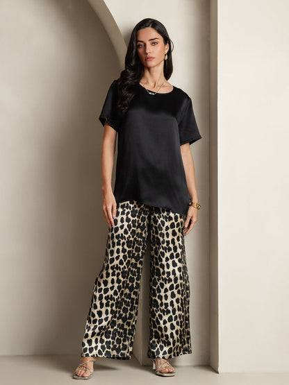 Soie Pure Pyjama Court À Manches Courtes Set