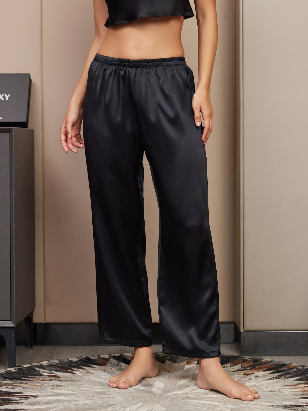 Pantalons De Nuit Pour Femmes Pure Soie Classique
