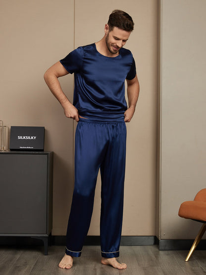 Pyjama Classique pour Homme en Soie Pure
