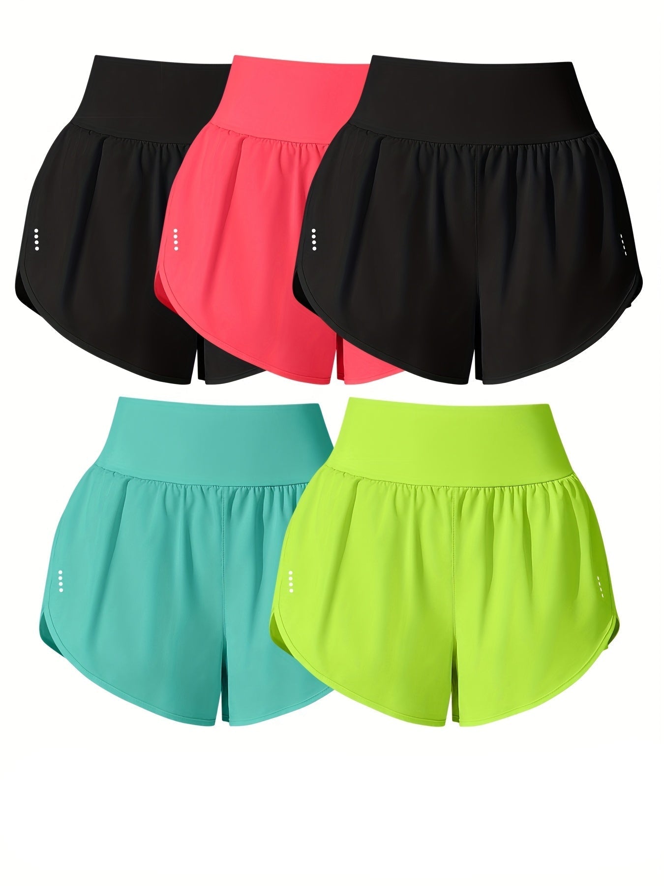 Dotted Comfort Damen Sport Shorts Set (5er Pack)
