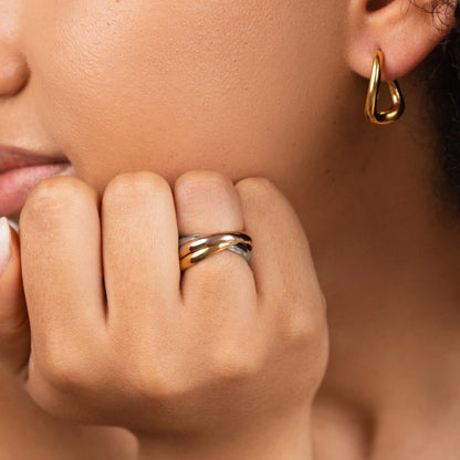 Bague Elena à trois tons