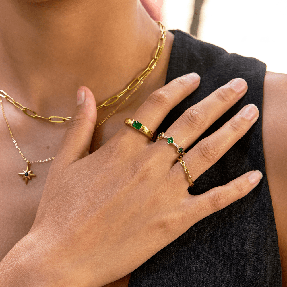 Ember Gouden Smaragd Ring