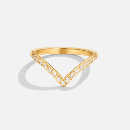 Bague en cristal à couronne d'éternité
