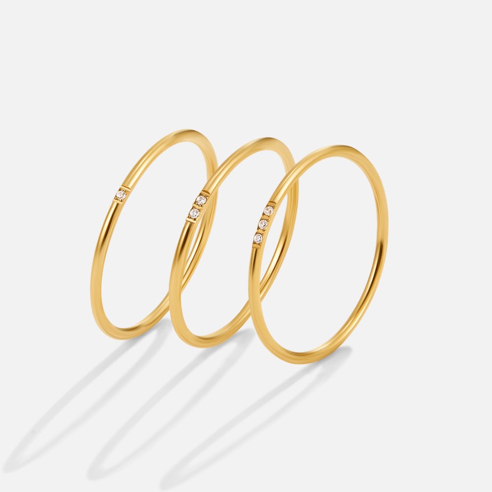 Eula gouden en kristallen ring