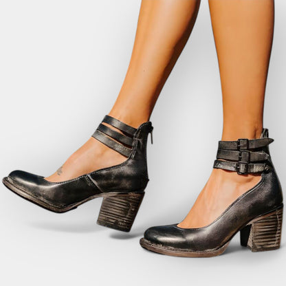 Sandalen met lichte hak