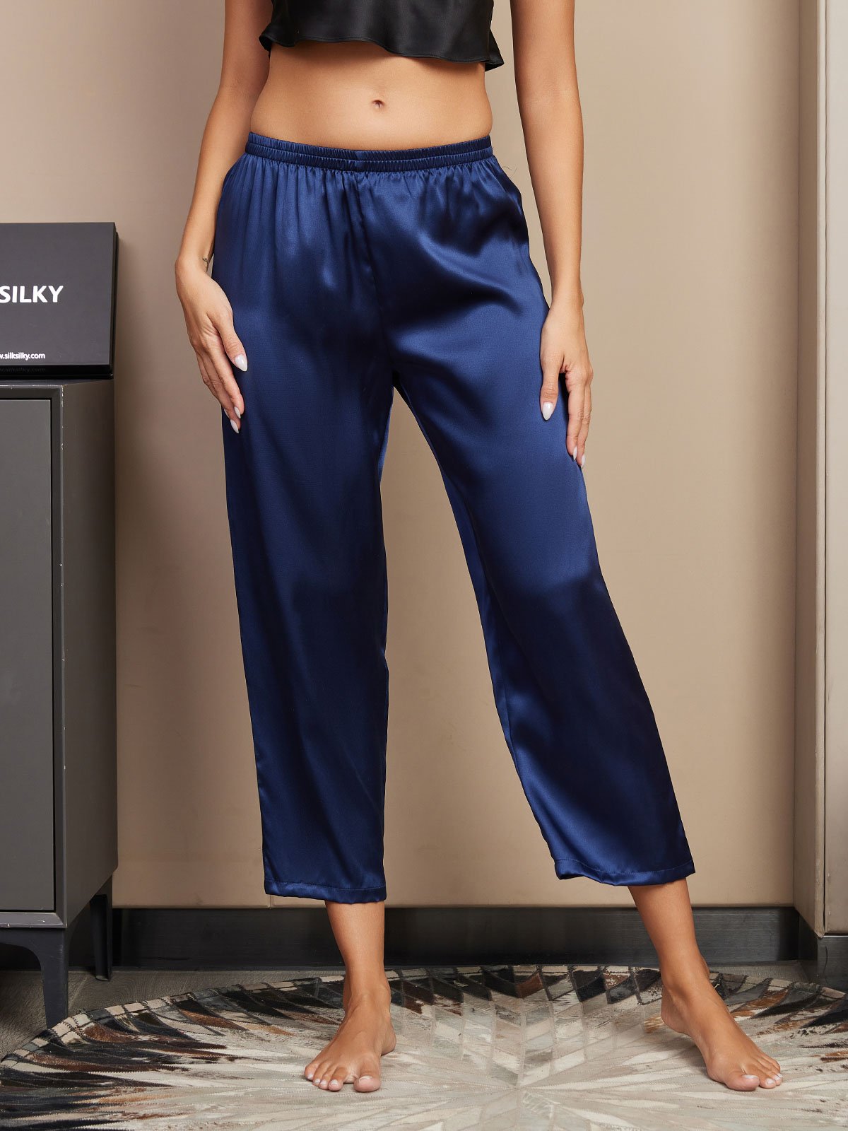 Pantalons De Nuit Pour Femmes Pure Soie Classique