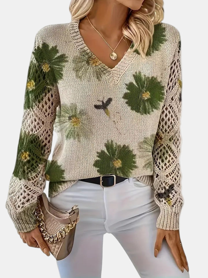 Elara™ | Cardigan mit floraler Eleganz