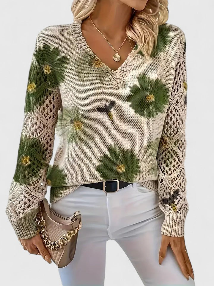 Sadie™ - Elegante bloemenprint trui