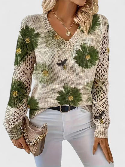 Sadie™ - Elegante bloemenprint trui