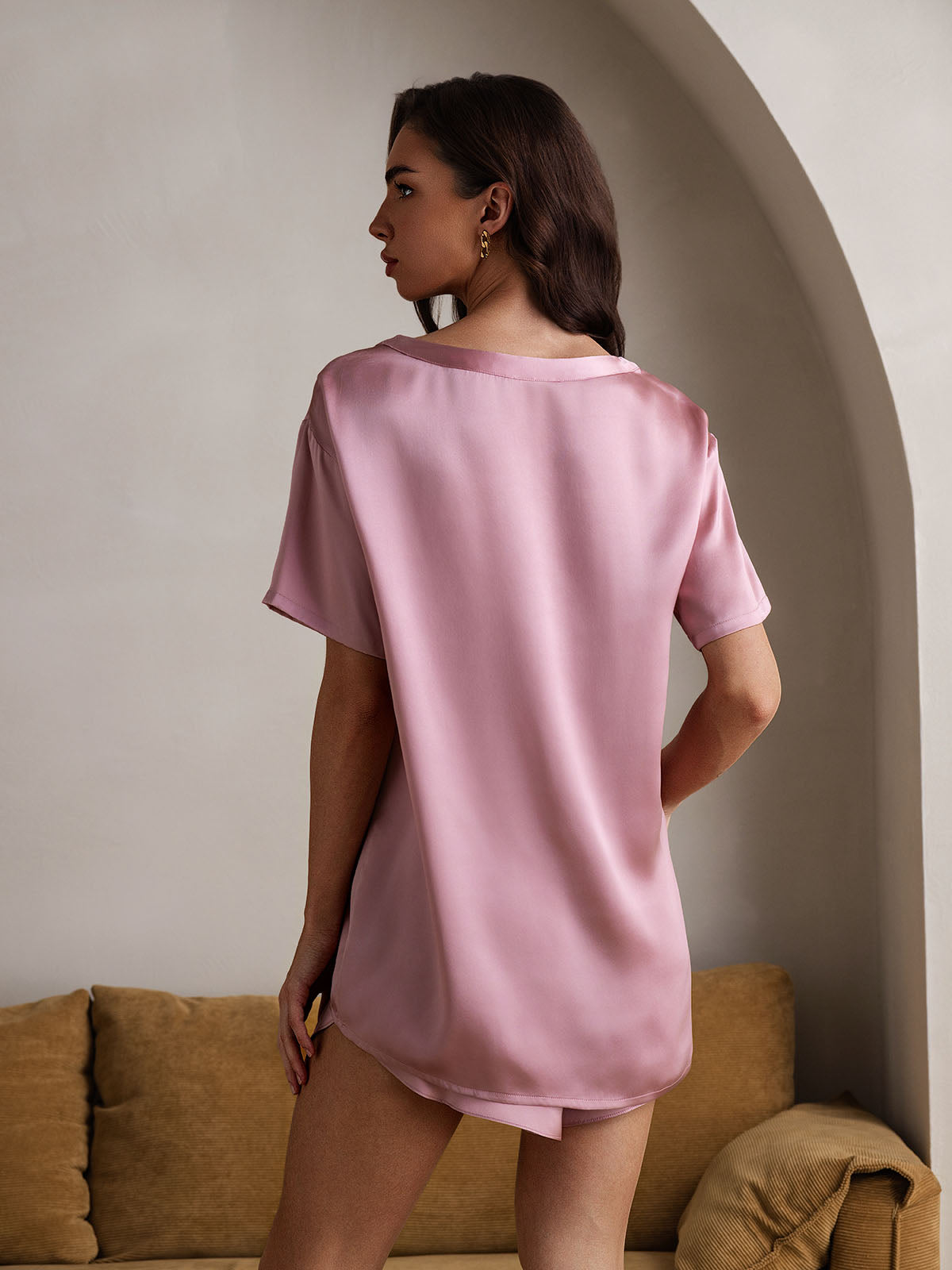Dames Pyjamaset Puur Zijde Casual 2-delig