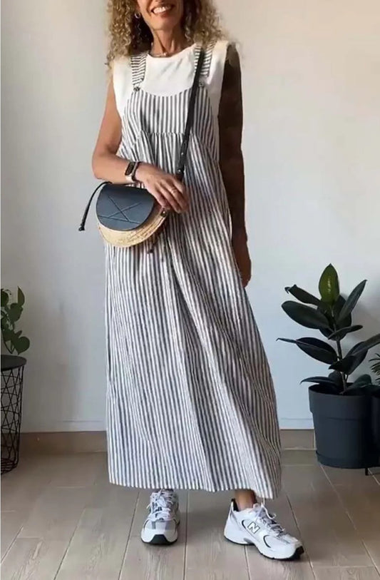 MARIELE I GESTREIFTES MAXIKLEID