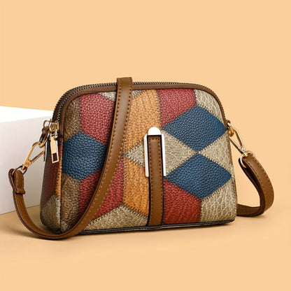 Luna | Mini-Umhängetasche im Patchwork-Design