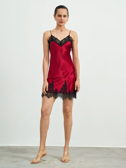Robe de Nuit en Dentelle de Soie Pure