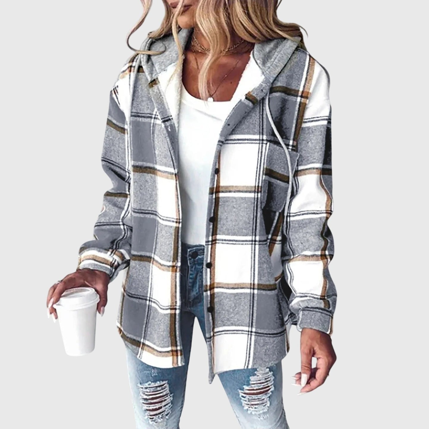 Martina™ | Damen Mesh-Jacke mit Knopfleiste