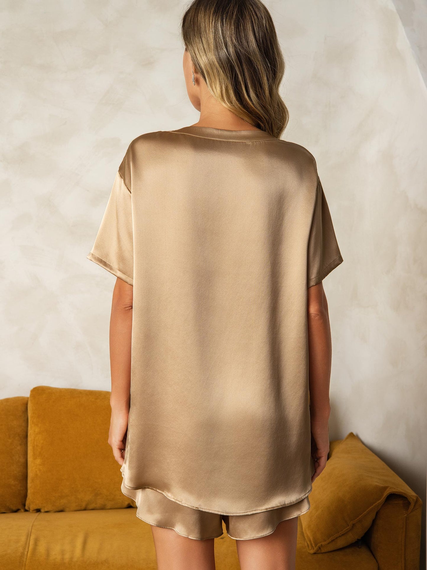Dames Pyjamaset Puur Zijde Casual 2-delig