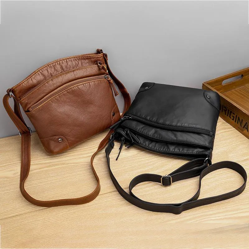 Freya - Leder Schultertasche
