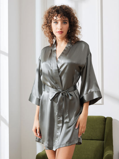 Dames Kimono Kimono Zijden Korte Badjas Glanzend